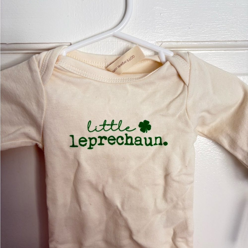 NWT ORGANIC St. Patrick’s Day Baby Onesie